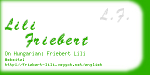 lili friebert business card